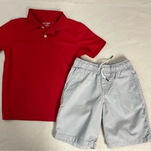 Bundle of 2: Dri wick/performance polo shirt and shorts for boys